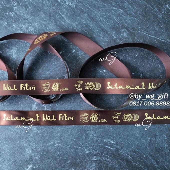 

Premium Product!!! Pita Idul Fitri - Satin - Coklat; Lebar 2.5 Cm; Panjang 20 Yard - Paling Diminati