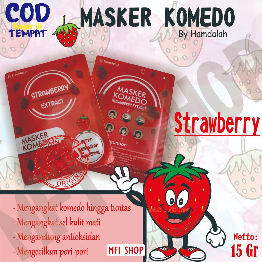 (BELI 2 FREE GIFT) MASKER KOMEDO BY HAMDALAH 10 GRAM