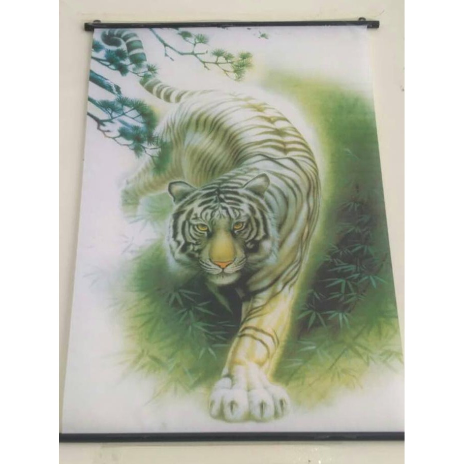 Lukisan Hiasan Dinding Print Gambar Harimau Shopee Indonesia