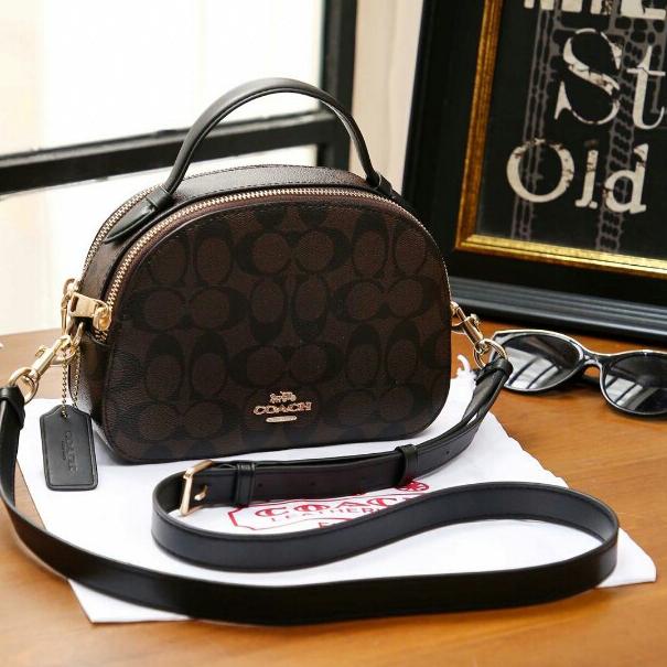 ♦ [ PROMO ] Tas Selempang Wanita Import Serena 2 Ruang Coach New Fashion ✥