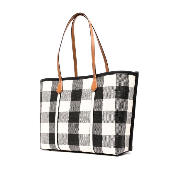 Tory Burch M Perry Gingham Triple Compartment Tote