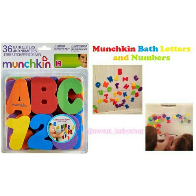 Jual Munchkin bath letters and numbers / alphabeth foam /mainan air ...