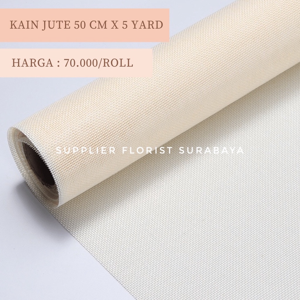 Flower Wrap Bunga Paper Jute Korea / Karung Goni / Mesh Roll / DIY Flower/ Kertas Bunga Korea