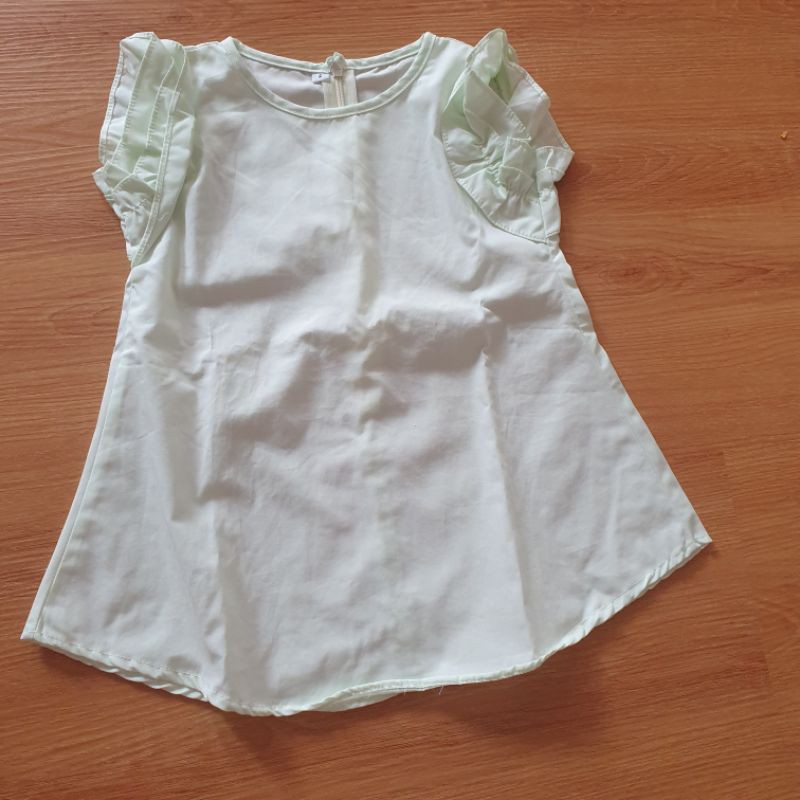 Dress anak perempuan motif polos baju dress santai