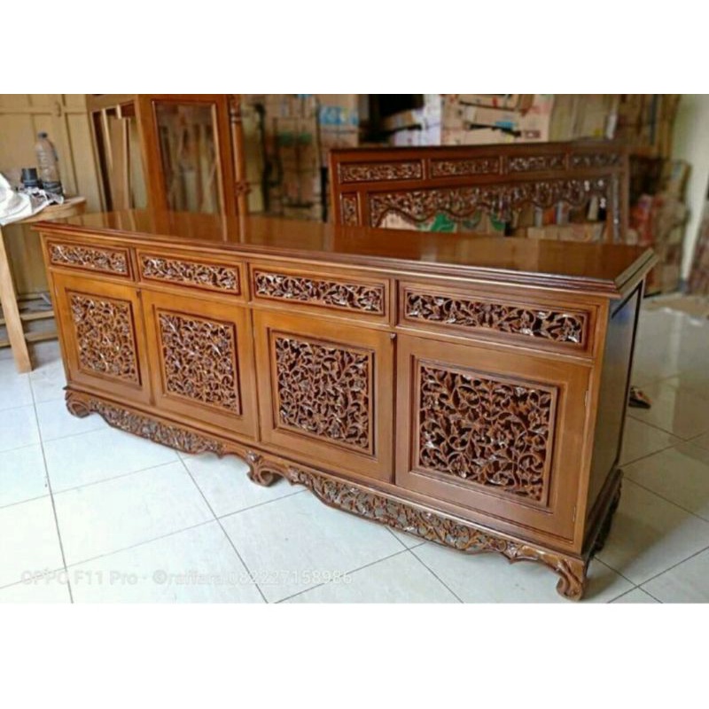 bufet palembang kayu jati/meja tv jati palembang