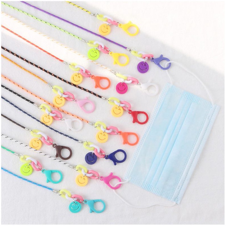 COD Strap Masker Anak Dewasa Tali Ceria Smile Import TERLARIS / kalung masker / tali masker