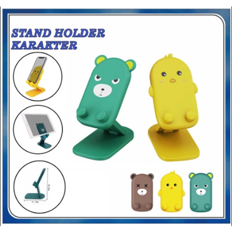 Stand Holder Handphone KARAKTER HD40 / HD-40 Tablet Ipad Universal Desain Lucu