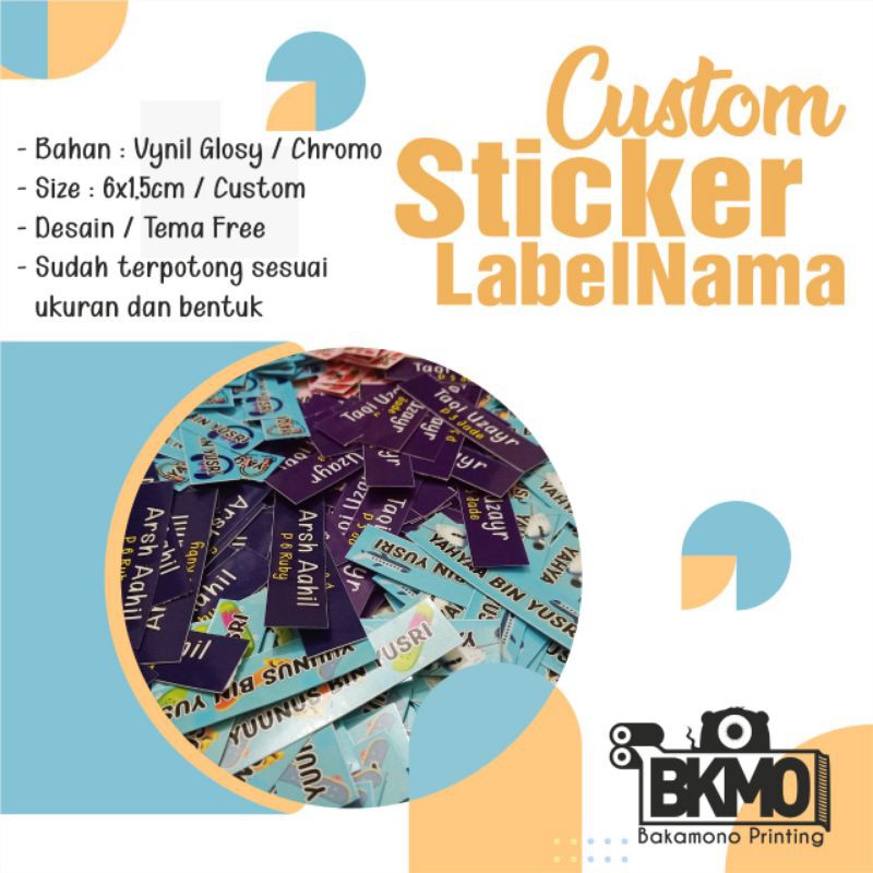 

Label Nama Anak Sekolah Custom Desain