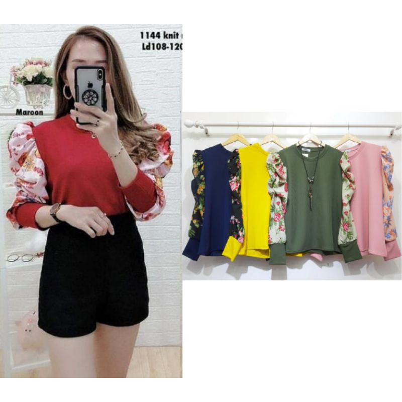 Atasan lengan balon/Rajut Balon