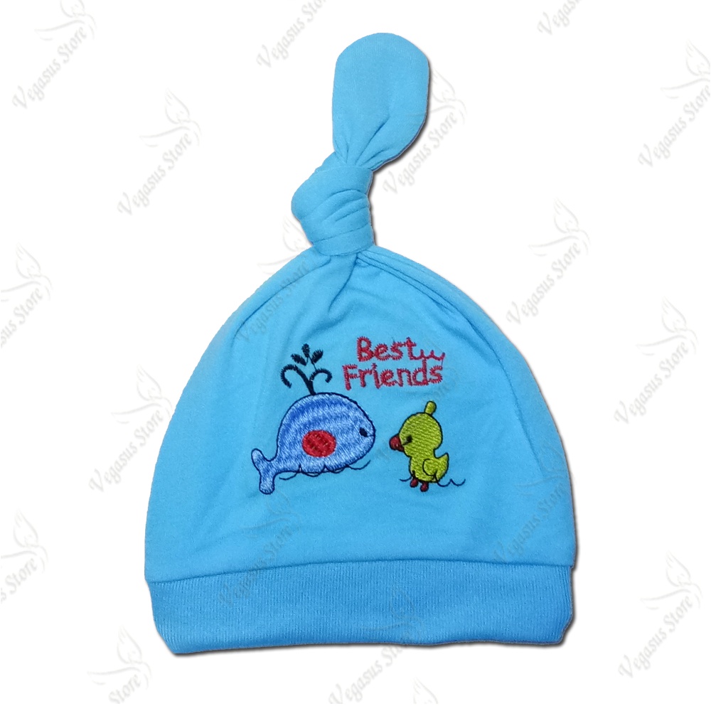 1Pcs Topi Bayi Kuncir Kupluk Bayi karakter Unisex Newborn-Vegasus Store(COD)