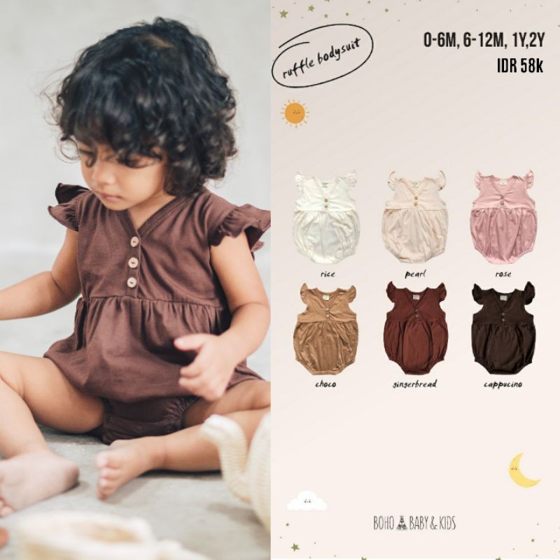 Bohopanna Ruffle Bodysuit - Variasi Warna A