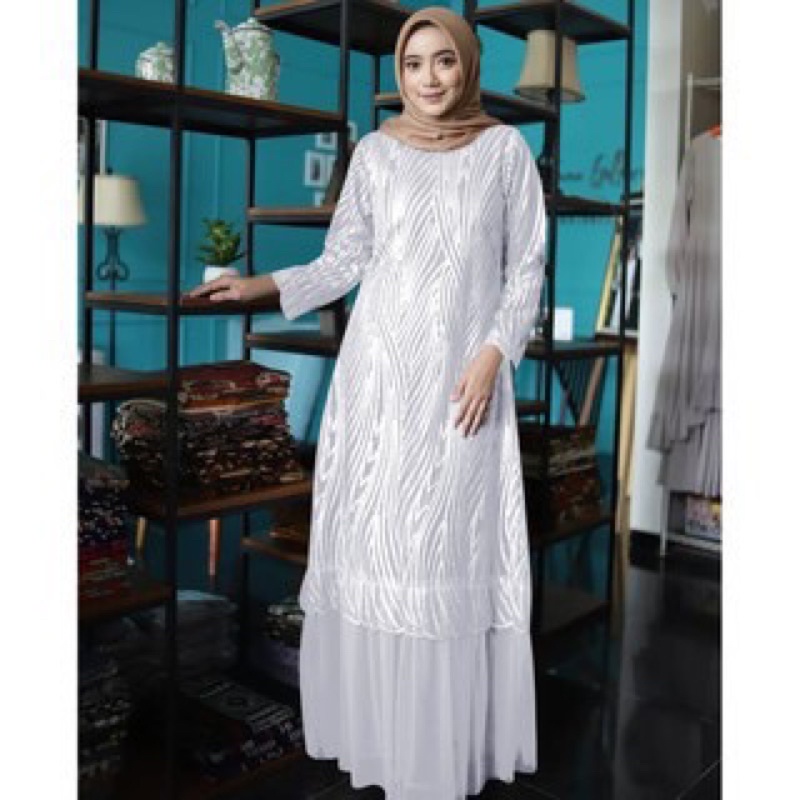 (MODEL BARU) SIZE S/M,L,XL,XXL GAMIS MOURIN/GAMIS BRUKAT TILE/GAMIS KONDANGAN/GAMIS MUSLIM WANITA