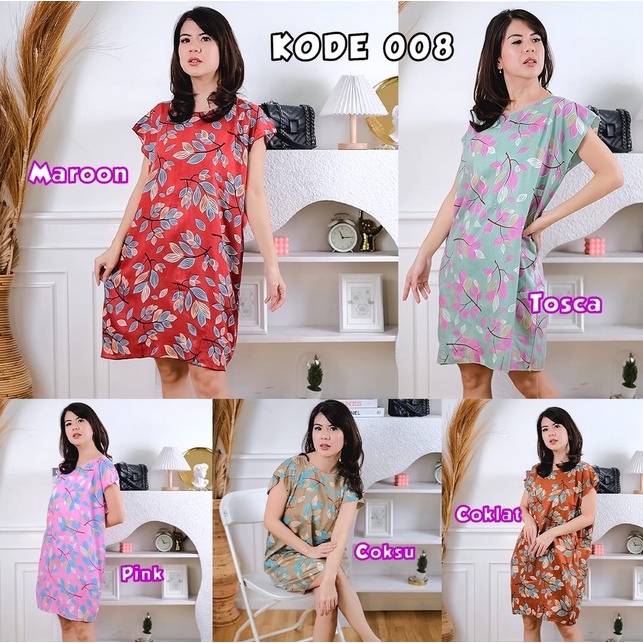 Godiva96 - DASTER MIDI RAYON BALI / DASTER IBU MURAH TERKINI BAHAN SEJUK / BUSUI / PIYAMA / BAJU TIDUR WANITA MEDAN