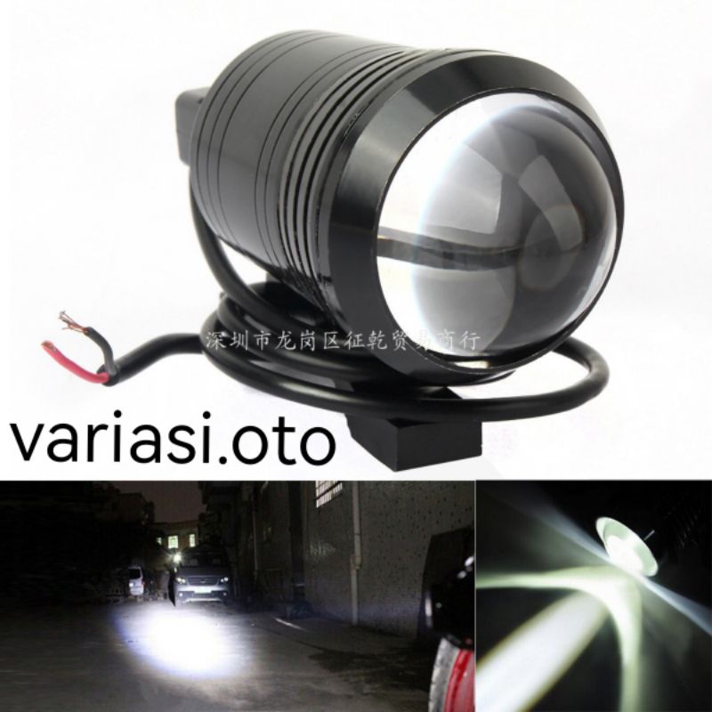 Lampu Sorot Motor Lampu Tembak LED Projie Projektor U1 Cree Putih Lampu Sorot Motor
