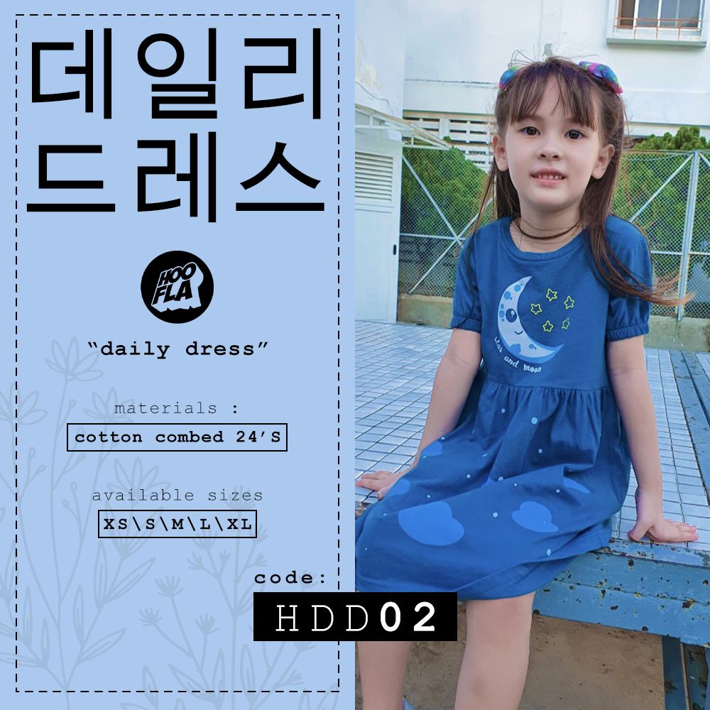 Hooflakids Daily Dress Anak Perempuan Usia 1 2 3 4 5 6 7 8 9 10 Tahun