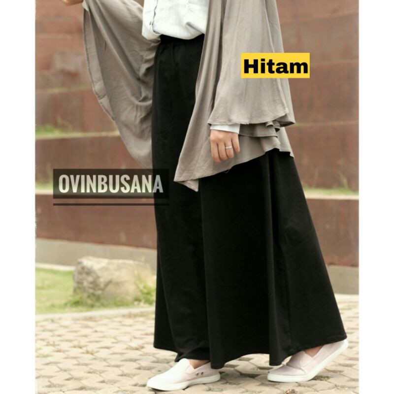 ROK DENIM KAOS POLOS / BASIC SKIRT - BAHAN PREMIUM, PANJANG, LEBAR, STRETCH / MELAR-2