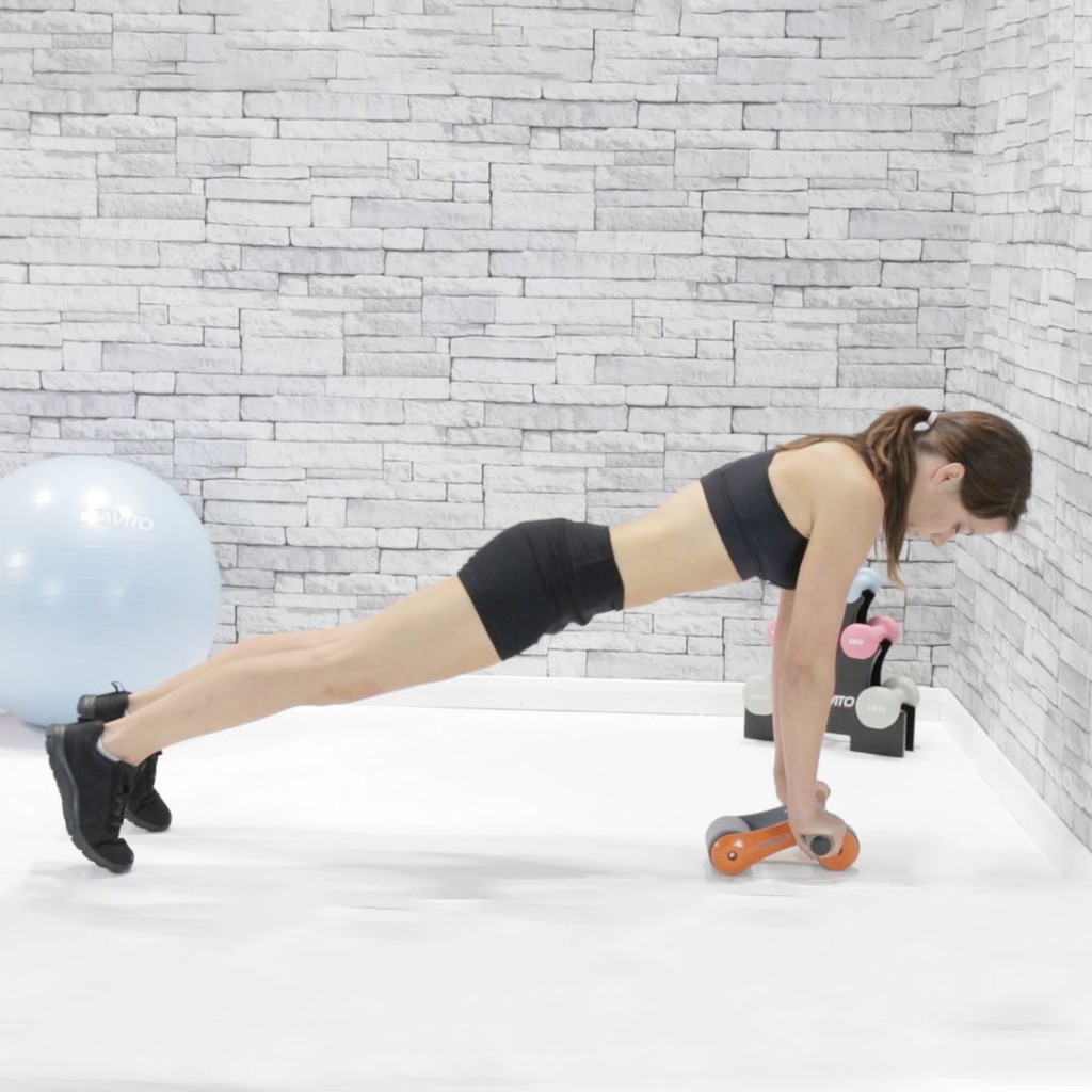 Alat Push Up Folding Abdominal Wheel