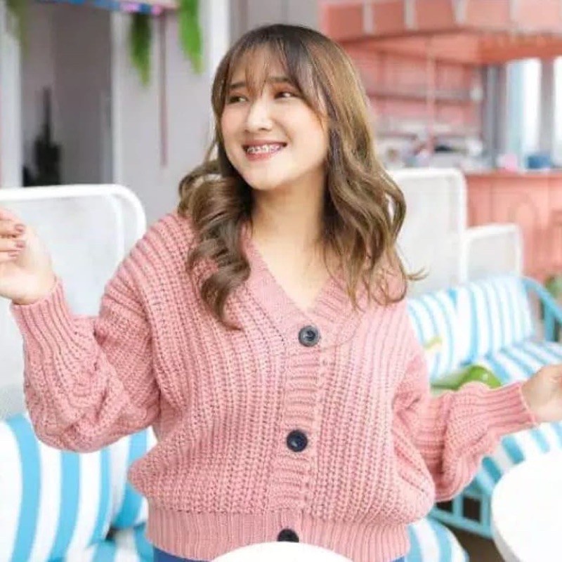 Belleza outlet baju rajut Cardigan rajut atasan wanita Gracia knit