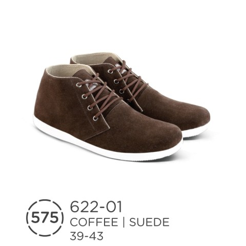 Sepatu Pria Casual Kulit Suede Coklat / Sepatu Laki-laki Casual Azzu