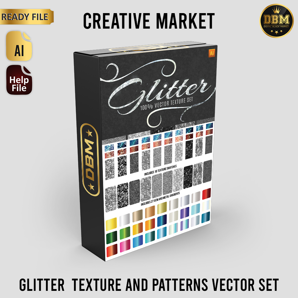 Glitter Texture And Patterns Vector Set - JPEG Ultra HD