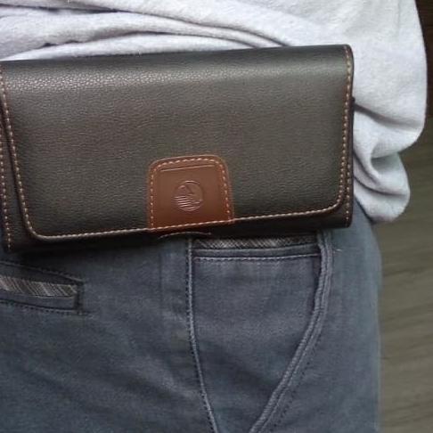 ❅ leather case hp 4 5 6 inch flip horizontal / sarung hp pinggang kulit - 4.5 - 5 inch ✴