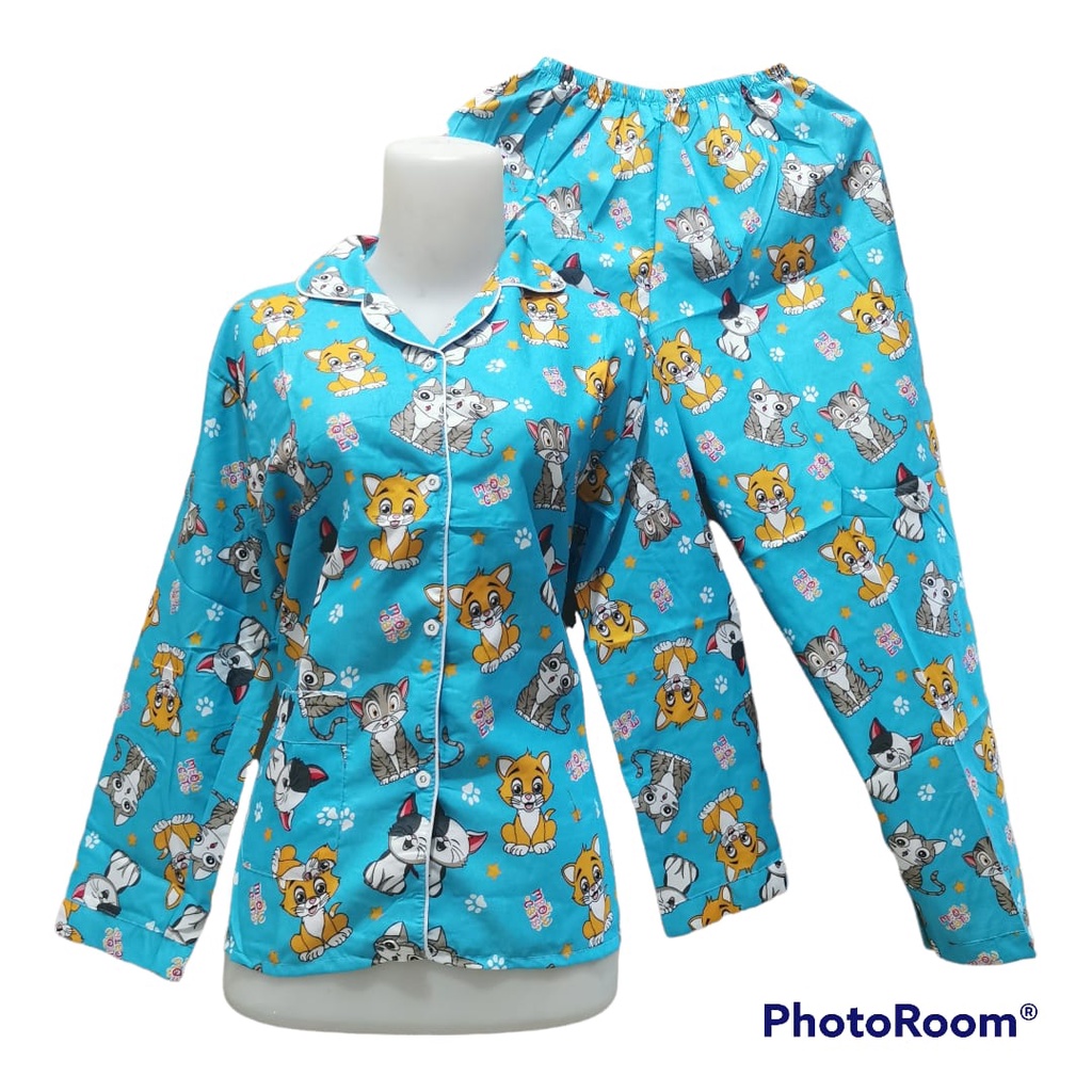 LFF - Piyama/Baju Tidur PP Motif Star Moon/L Fit To XL