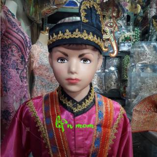  Baju  adat  anak perempuan  aceh  saman dengan topi kipas size 