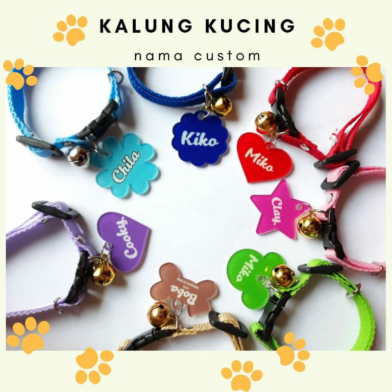 Kalung Kucing Custom Nama