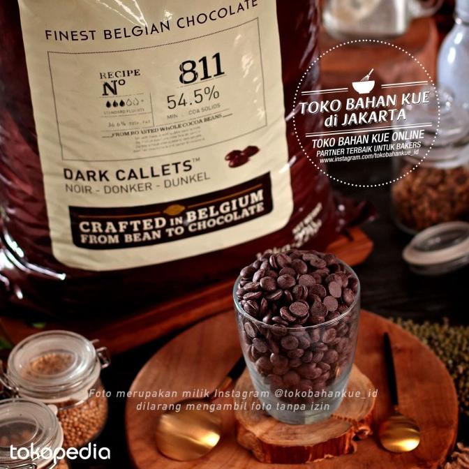 

Callebaut Dark Couverture Chocolate 54,5% 1kg Cokelat Baking Kue 811NV