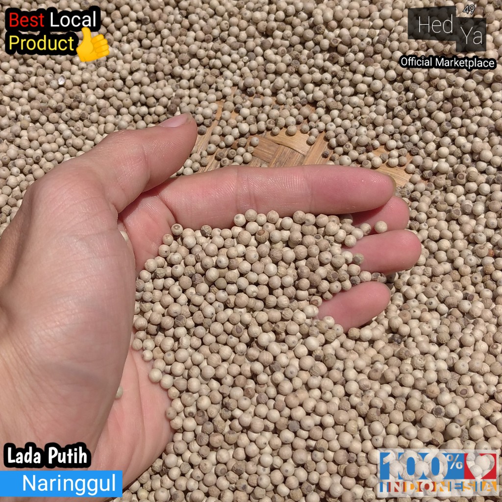 

Lada Putih 1Kg Biji Utuh Merica Biji Pedes Best Quality Putih Bersih