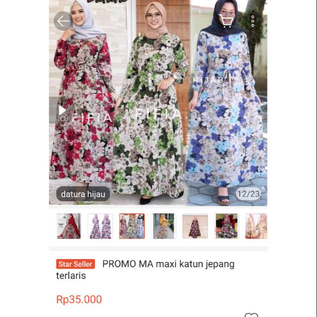 Baju gamis katun Jepang