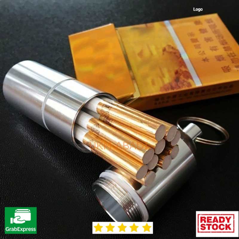 Kotak Box Case Bungkus Rokok Cylinder Stainless Steel Cigarette LCLYL