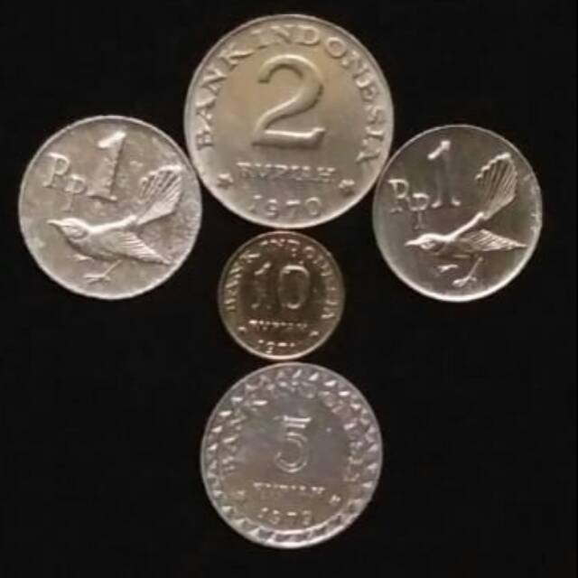 Uang Kuno Uang Paket Mahar Ekonomis Rp 19 ( 10+5+2+1+1