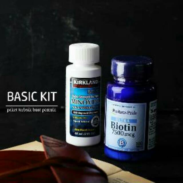 PAKET HEMAT MINOX DAN BIOTIN 7500mcg Penumbuh brewok jenggot dan rambut