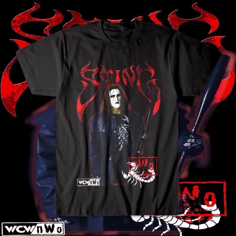 kaos vintage rap tee sting WWF