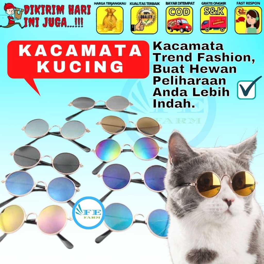 Kacamata Untuk Kucing Pet Sunglasses Eyeglasses FEFARM