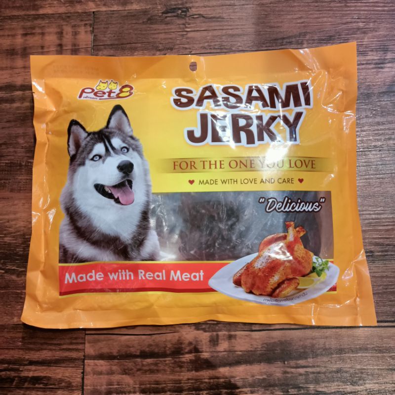 PET8 JJ401 Sasami Jerky Chicken fillet Jerky Slice Jumbo 180g x 2 pk