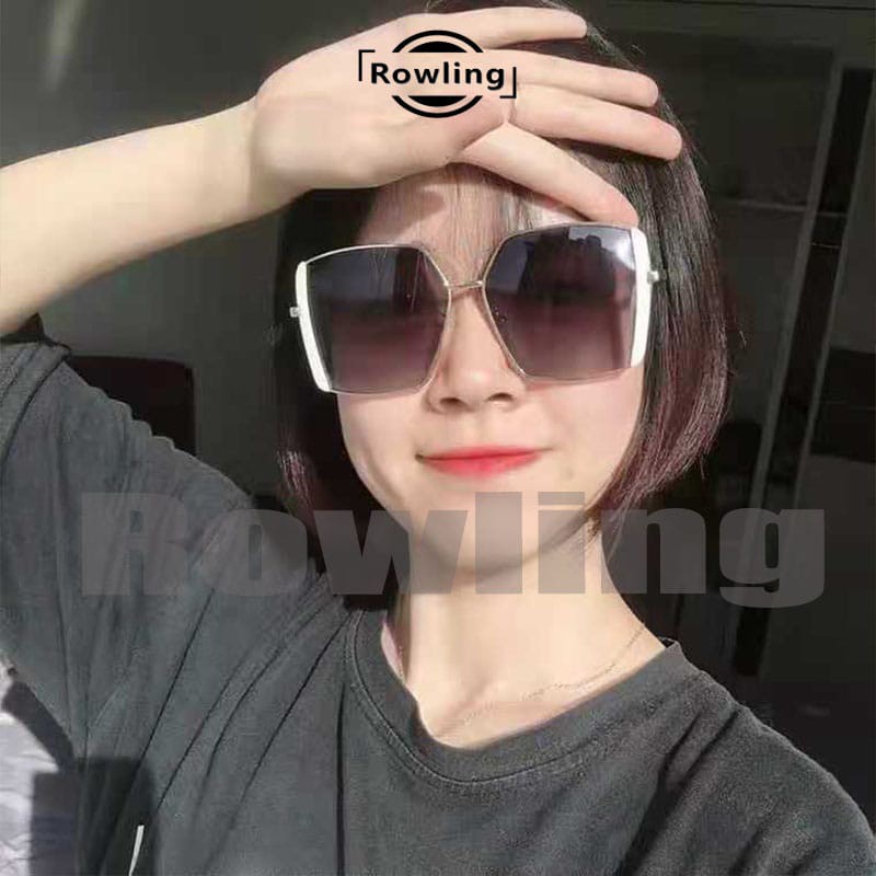 Rowling(ka-90)Kacamata Hitam  Sunglasses Terbaru Bingkai Logam Oversized Titanium Import Kacamata Fashion