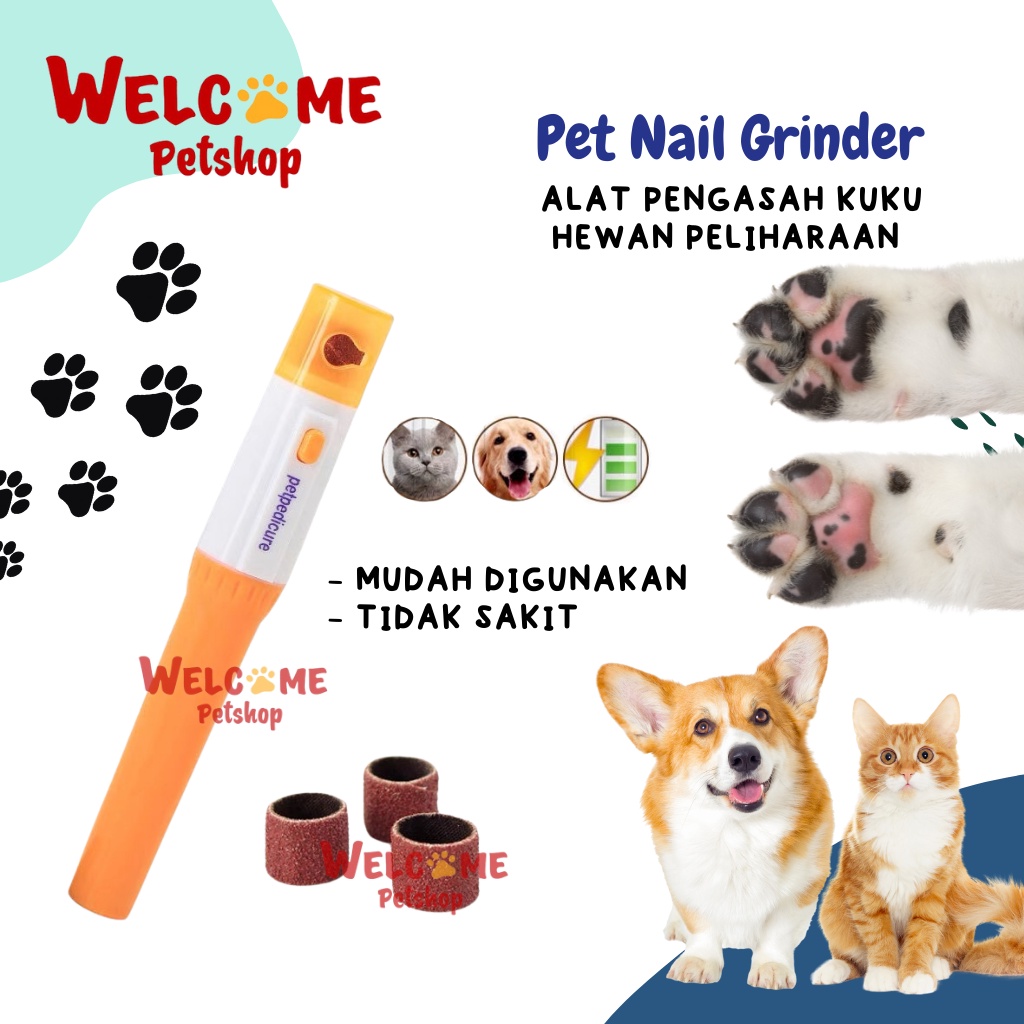 Pet Nail Grinder Alat Pengasah Kuku Anjing Kucing Kelinci Gunting Kuku