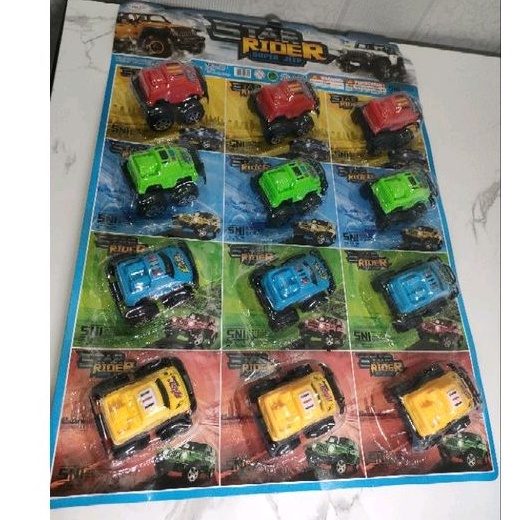 joisshop mainan mobil Jeep lembaran isi 12ps