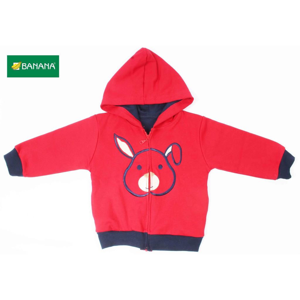 BANANA Jaket Bayi Laki - Laki Kelinci-Merah