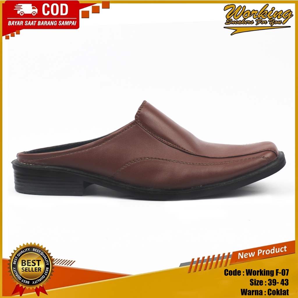 Sepatu Pria Pantofel Anti Slip Kantor Working F-07 Viral Best Seller