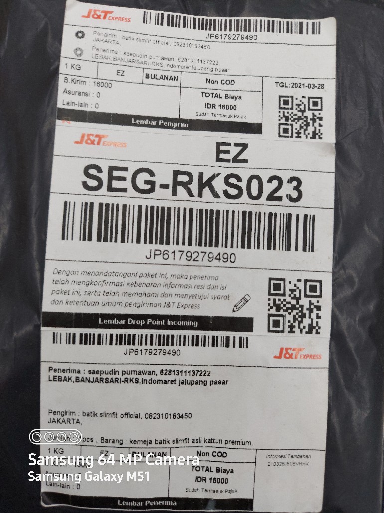 Kemeja Batik Slimfit Asli Kattun Premium Colin Dion