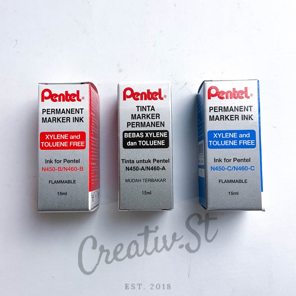 

PENTEL Tinta Spidol Permanen Refill Ink Permanent Marker