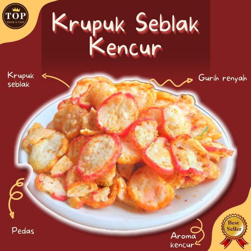 KRUPUK SEBLAK PEDAS TOP / seblak / camilan pedas / camilan krupuk / jajanan kekinian / cemilan viral / kerupuk pedas