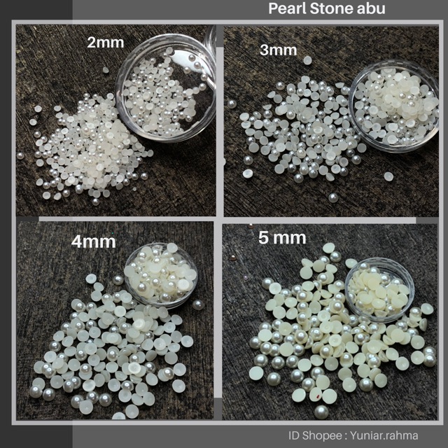 Half pearl Broken White , size 2,3,4,5,6,8mm