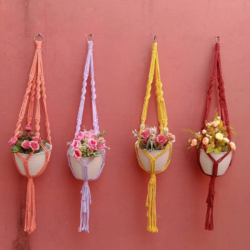 Tali pot gantung/gantungan pot/hiasan dinding/tali macrame/tali kur