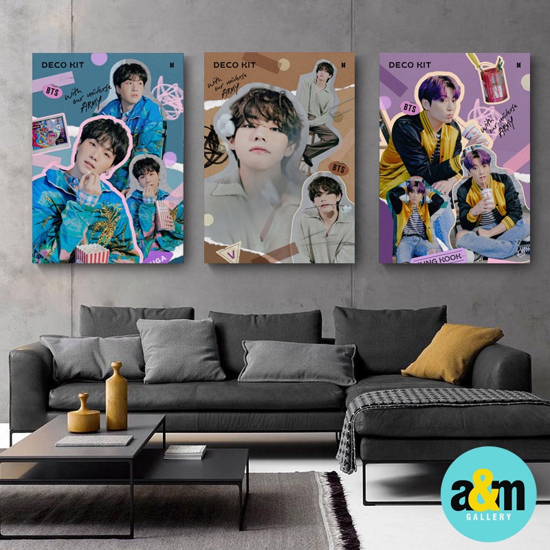 Poster Kayu BTS SPECIAL DECO KIT JIMIN V RM J-HOPE SUGA JUNGKOOK JIN Hiasan Dinding Dekorasi Kamar I Poster Kayu K-POP Dekorasi Kamar - A&amp;M