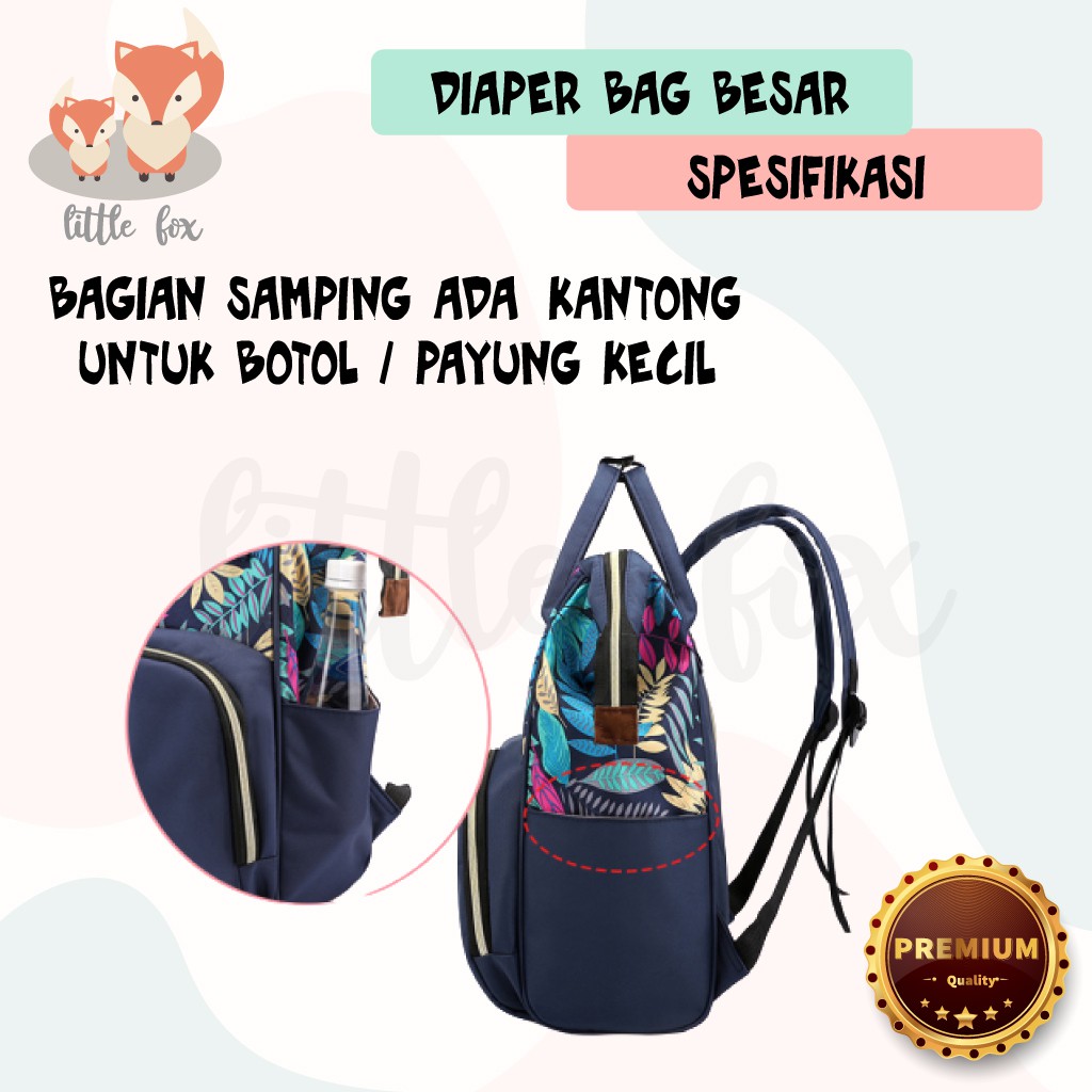 [ IMPORT] Diaper Bag / Tas Keperluan / Tas Ransel Bayi Muat Banyak Kantong / Travelling Bag / Tas Jalan