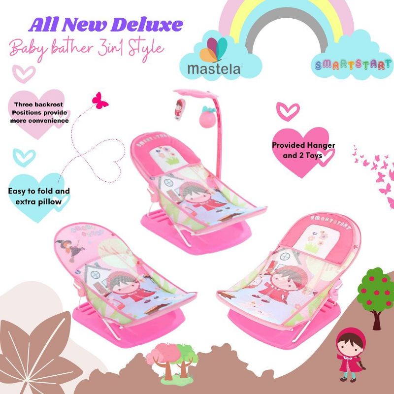 MASTELA 3in1 Styles Deluxe Baby Bather / Kursi Duduk Mandi